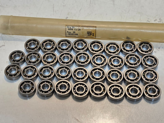 34 Quantity of TPI Bearings 6000 | 26 mm OD x 10 mm Bore x 8 mm Wide (34 Qty)