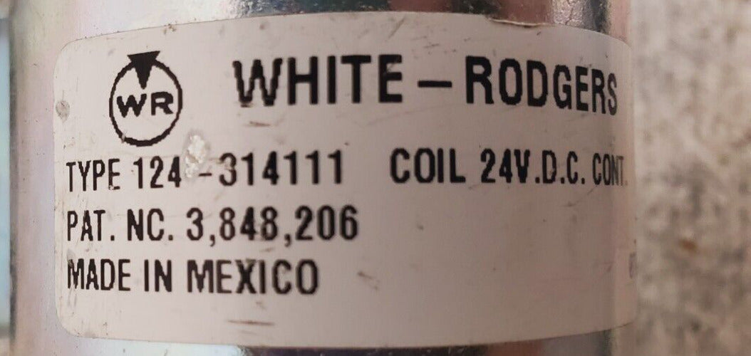 White Rodgers Solenoid 124-314111 Coil 24V.D.C | NC 3,848,206