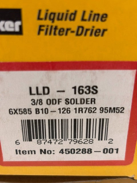 Parker Liquid Line Filter Drier Series 3/8" ODF Solder |  450288-001 |  LLD-163S