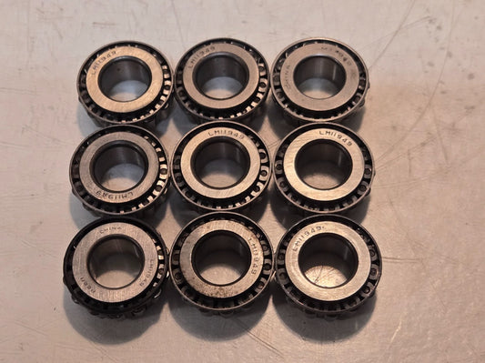 9 Quantity of Tapered Roller Bearing Cones LM11949 | 3/4" Bore (9 Quantity)
