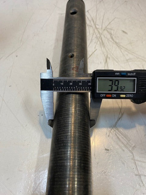 Pivot Pin 14" Long 40mm OD 11mm Main Hole 19mm ID End 6mm ID End