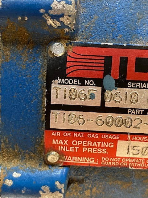 Turbo Twin Pneumatic Starter Model T106F | T106-60002-F3R | E-89043