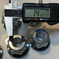 8 Qty of DMC Hex Flange Lug Nuts 14mm ID Thread 41mm OD 28mm Hex Dia. (8 Qty)