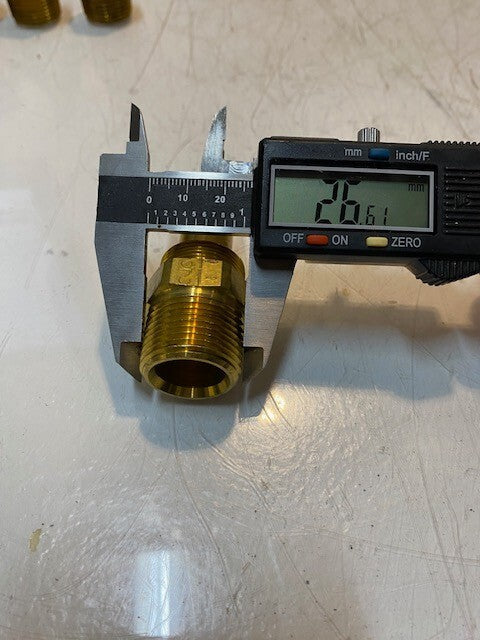 10 Quantity of Hydraulic A-12 Hex Fittings 17mm Nose 15mm ID 27mm Thread 18mm ID