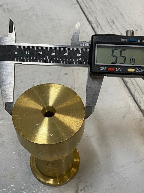 Brass Fire Hose Rack Nozzle No Thread Connection 55mm Top OD 10mm ID 49mm Bottom