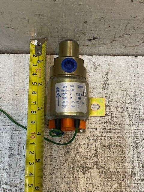 AV4-3803 Air Solenoid Valve Bracket Mounted 0-120 Ps, 0-176F, 12V DC 11W