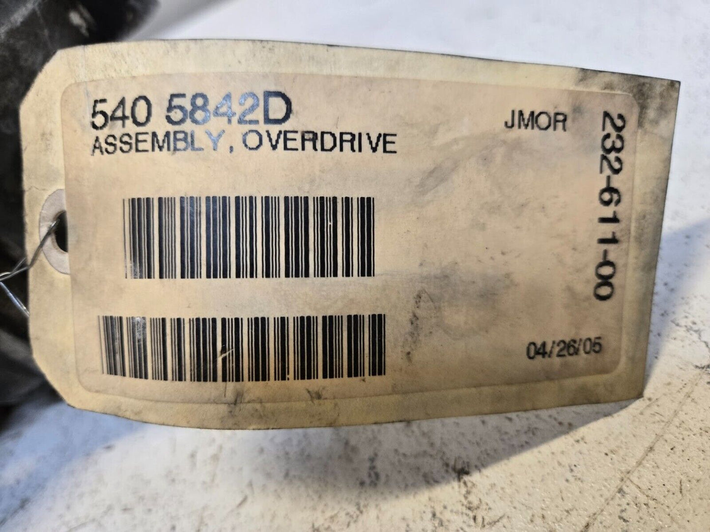 Overdrive Assembly 540 5842D | 232-611-00