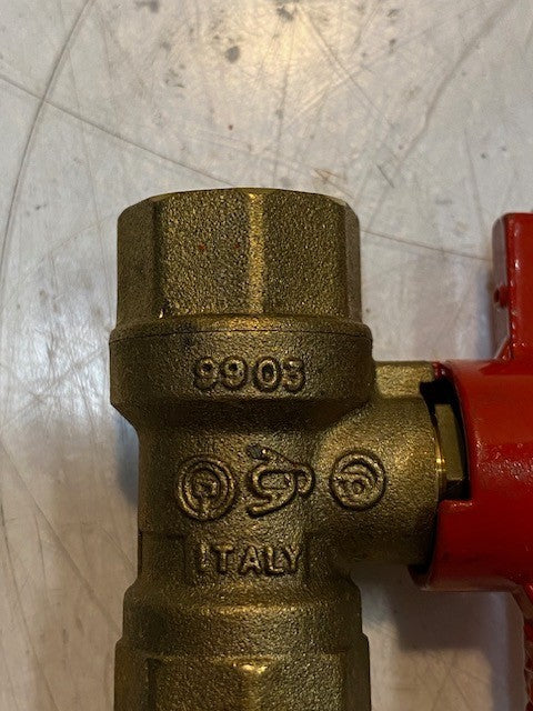 15 Quantity of Jomar Gas Ball Valves FIG-T205R 1/2" Red T-Handle (15 Quantity)