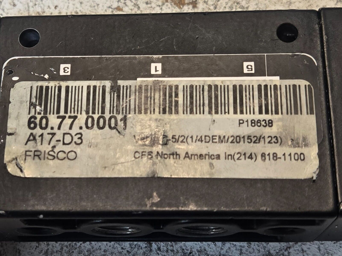 Norgren Solenoid Valve 60.77.0001 | A17-D3 | P18638