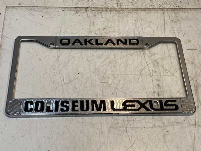 Oakland Coliseum Lexus License Plate Frame 12" Long 6-1/4" Wide