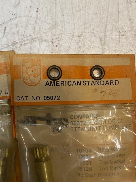 4 Quantity of P&M Cat. No. 05072 American Standard Stems (4 Quantity)