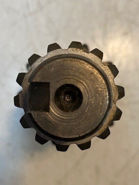 Bull Pinion Shaft 7" Long 39mm 14-Teeth 64mm 10-Teeth 24mm End 35mm End