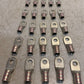 25 Quantity Tinned Copper Electrical Compression Ring Lugs JHGRN12 Terminals