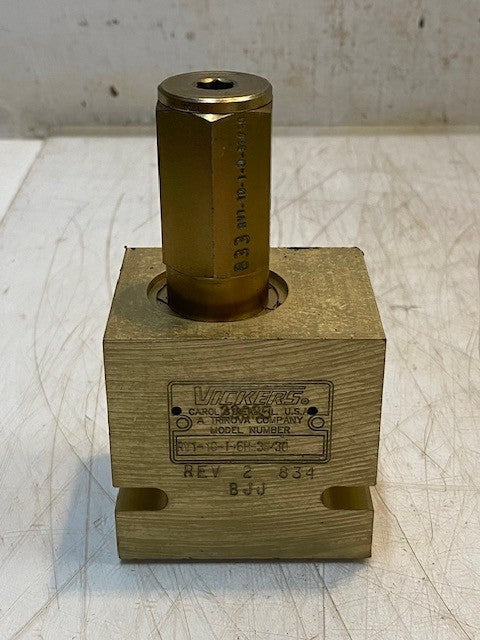 Vickers RV1-10-I-6H-36/30 Hydraulic Valve Block Assembly RV1-10-I-0-36/30