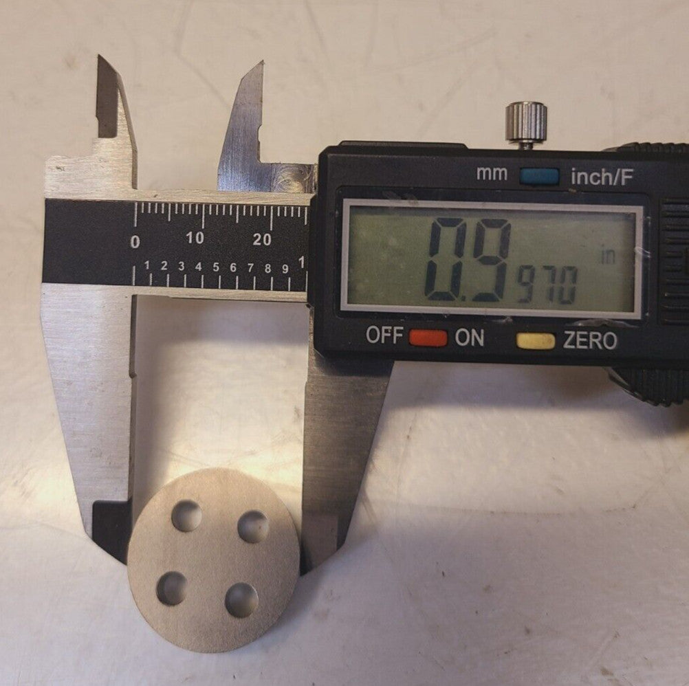 5 Qty. of Carbide Valve Disk Round 1" Dia  x 0.2" thickness | 4 Holes (5 Qty)