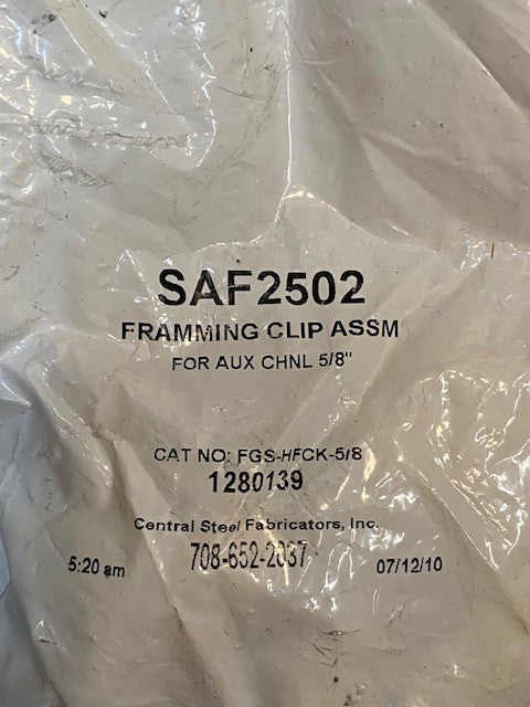 14 Bags of Central Steel Fabricators SAF2502 Framming Clip Assembies