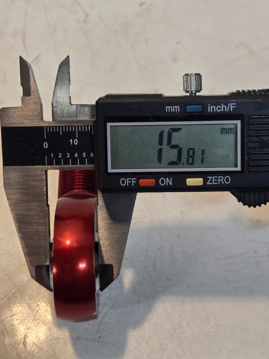 6 Quantity of Red Anodized Aluminum Rod Ends 1/2" Bore 5/8" Thread (6 Qty)