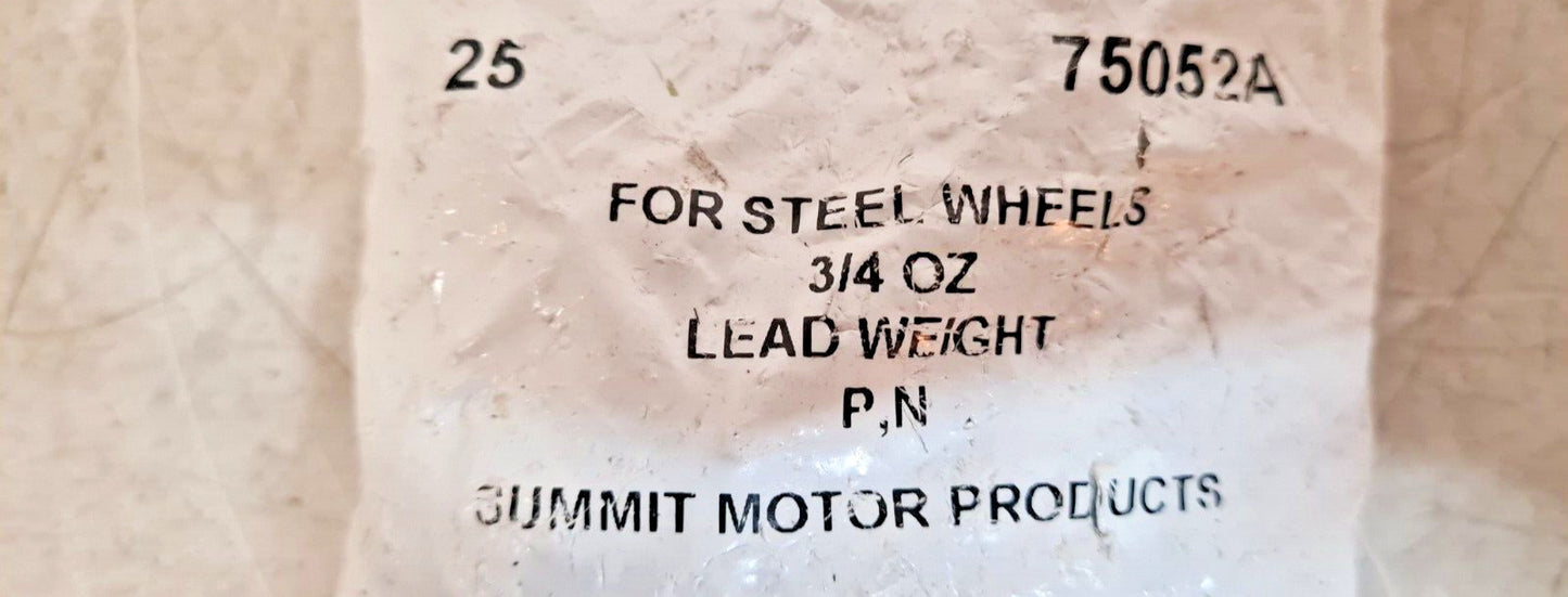 25 Qty. of Summit Motor Products 3/4 OZ Lead Weights 75052A (25 Qty)