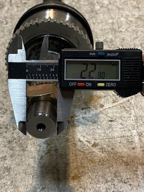 SurTrack Axle Shaft CH-8035-12144 | 23-1/4" Long 29mm 27-Spline End 23mm Thread