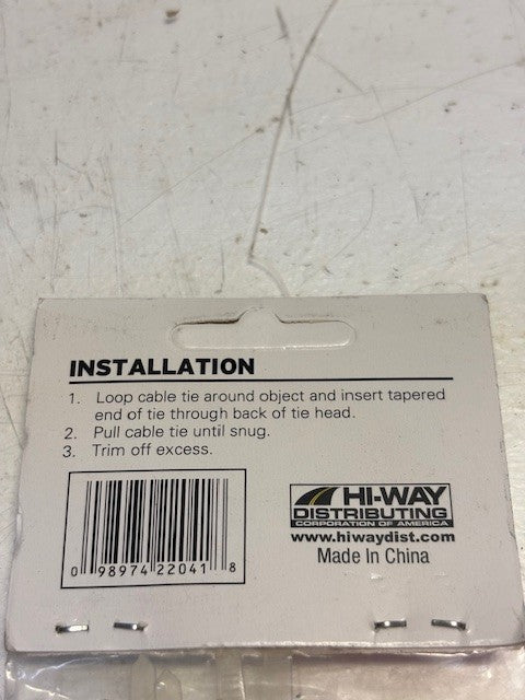 48 Quantity 14" White Truck Stuff Cable Ties High Strength (4 Packs of 12 Ties)