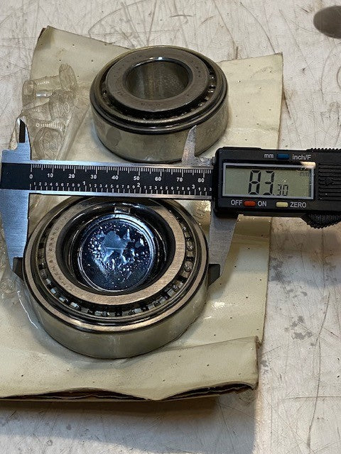 Set of 2 Different Timken Bearings 31594 (77mm OD) & 25590 (83mm OD)