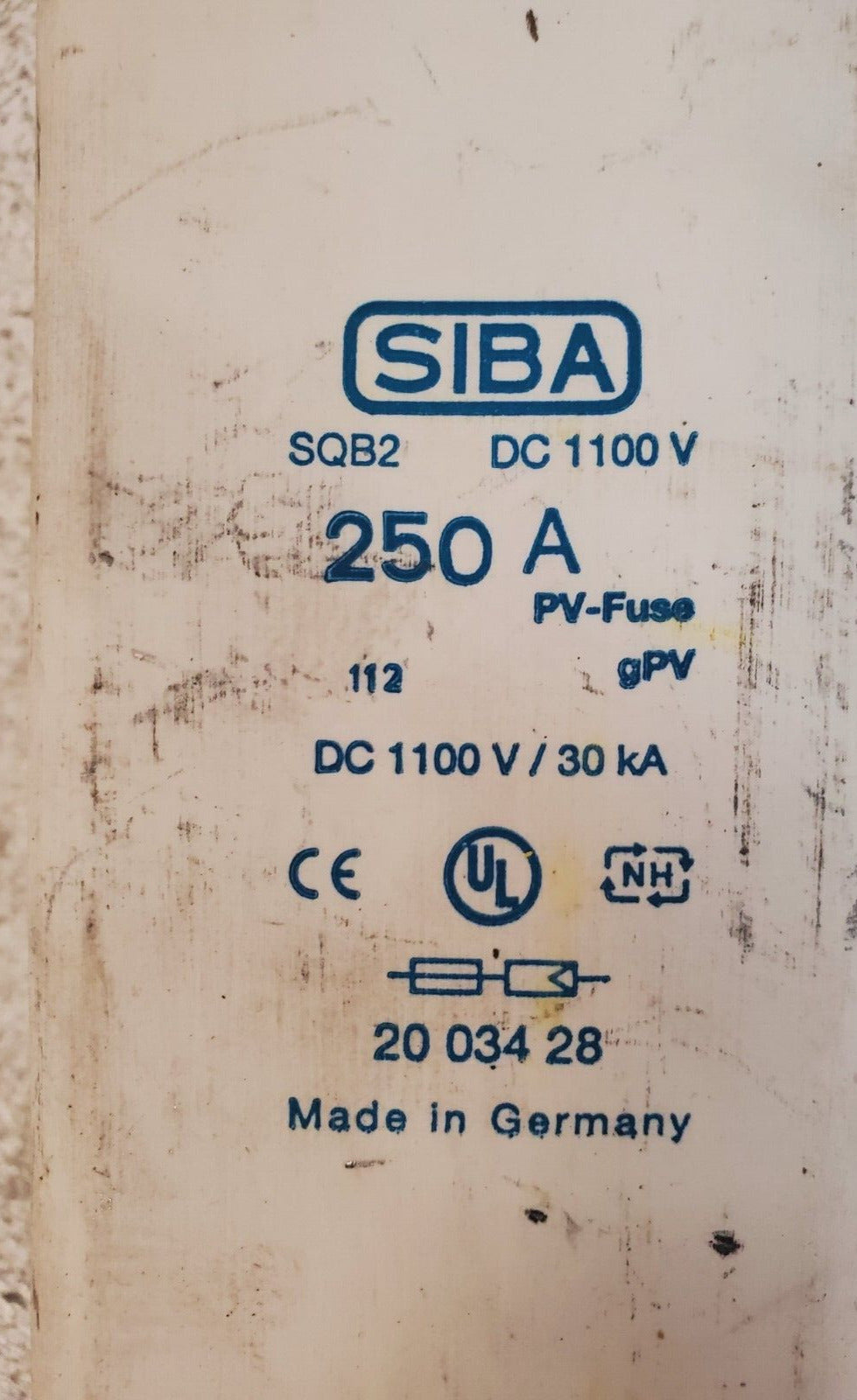 SIBA Semiconductor Fuse SQB2 250A 1100V