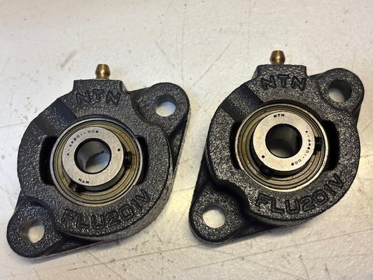 2 Quantity NTN 3" 2 Bolt Flange Bearing with 1/2"Insert | FLU201V | (2 Quantity)