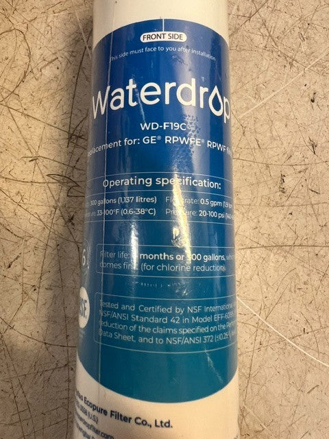 Waterdrop WD-F19C Refrigerator Water Filter Built In Water Chip For GE Fridges