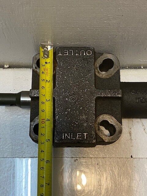 Carter Tool 72-122VR Hydraulic Valve 18mm Shaft 30mm Bore 9" L 5" W 3" H