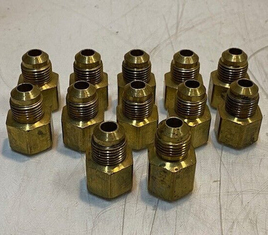 12 Quantity of Fire Pipe Adapter Brass Fittings 21mm OD 16mm Thread (12 Qty)