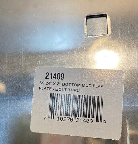 5 Quantity of SS 24" x 2" Bottom Mud Flap Plates - Bolt Thru 21409 (5 Quantity)