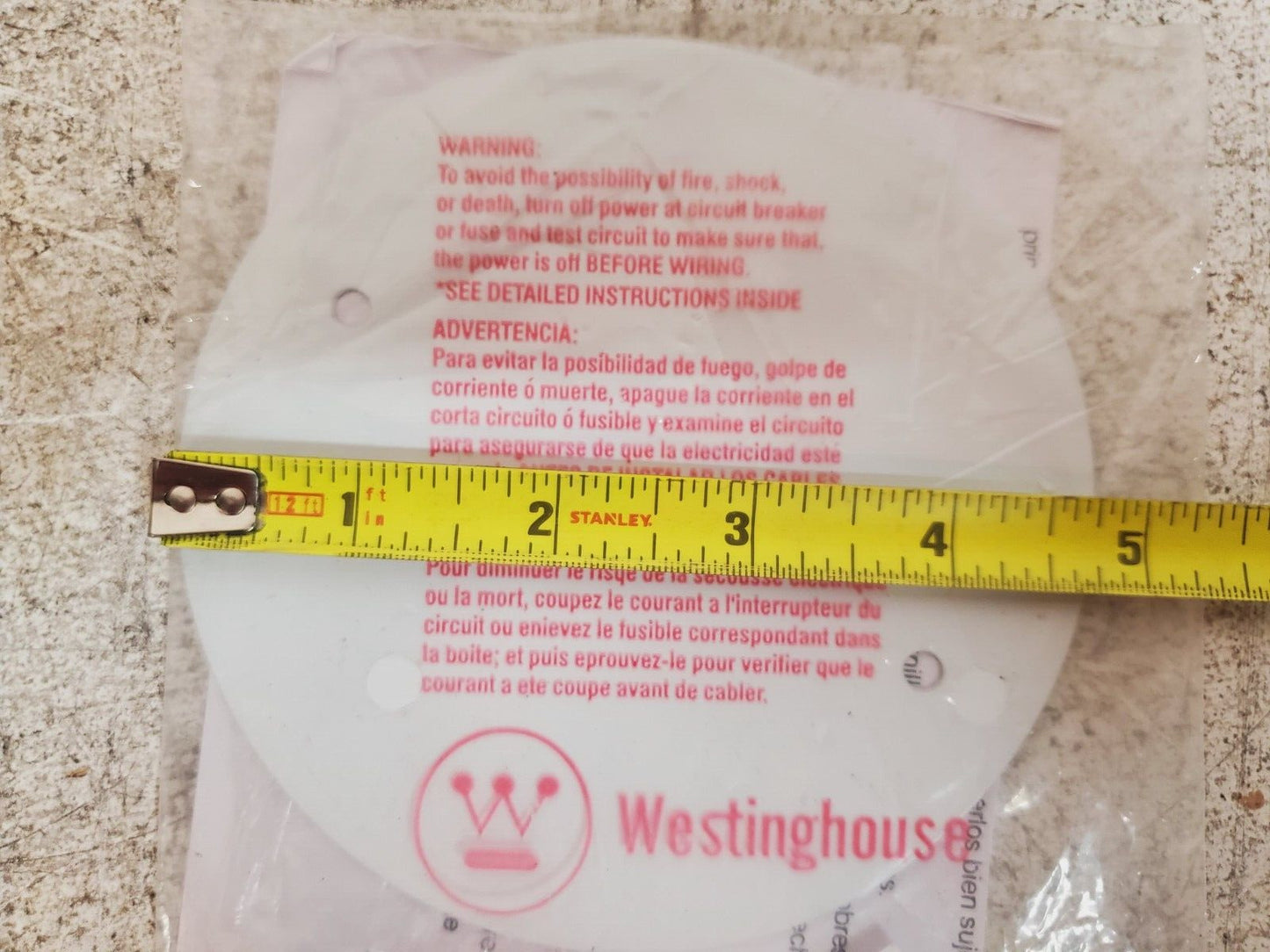 18 Quantity of Westinghouse White Outlet Concealers 4-3/4"  | 29452 (18 Qty)