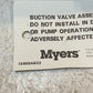 Myers 11903A004K Discharge Valve 13800A832