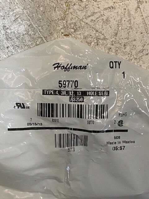 Bag of 10 Qty of Hoffman Hole Seals 59770 | AS250 | 783510-59770