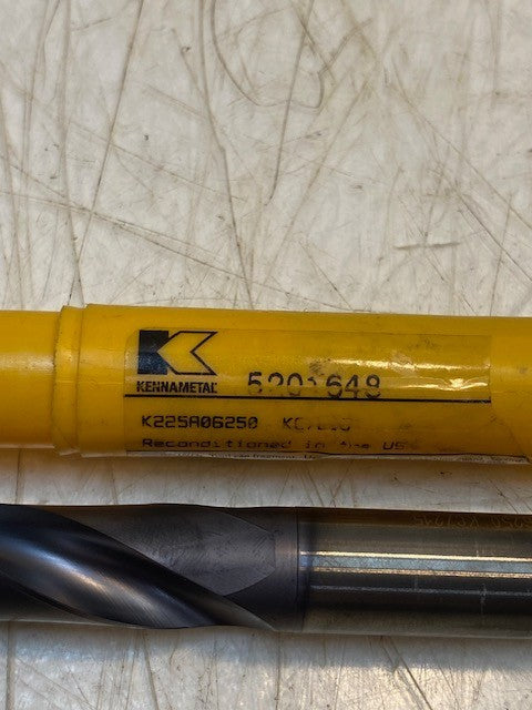 KENNAMETAL 5201648 | K225A06250 | KC7215 SOLID CARBIDE STUB DRILL BIT
