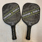 2 Tria Milia Carbon USA Pickleball Approved Paddles 16" L 7-3/4" W (2 Pack)