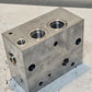 Hydraulic Manifold 6"x4 5/8"x3" Block | 3 Inlets | 2 Plugs | 3 Mounting Holes