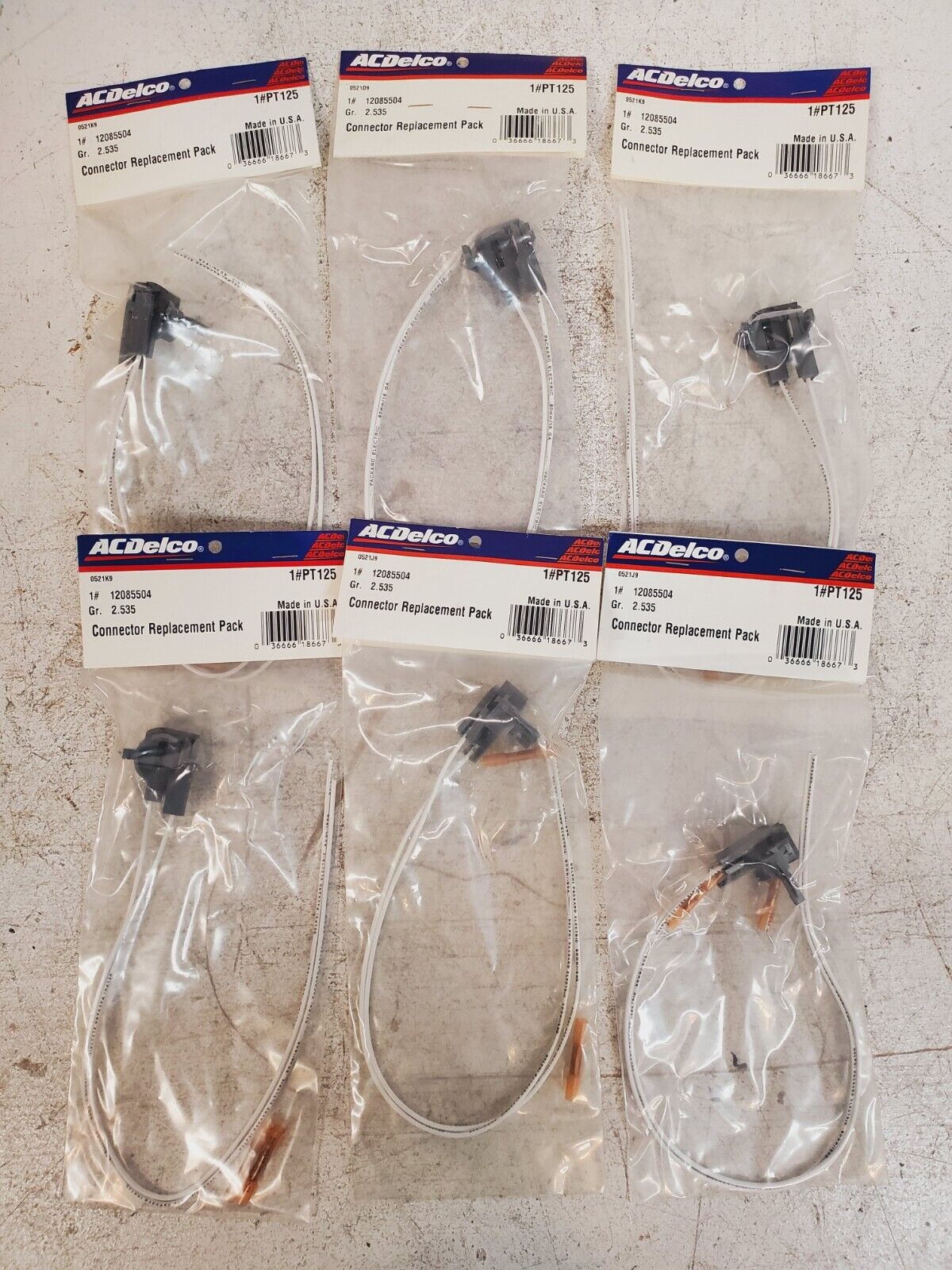 6 Quantity of ACDelco Connectors Replacement Pack PT125 | 12085504 (6 Qty)