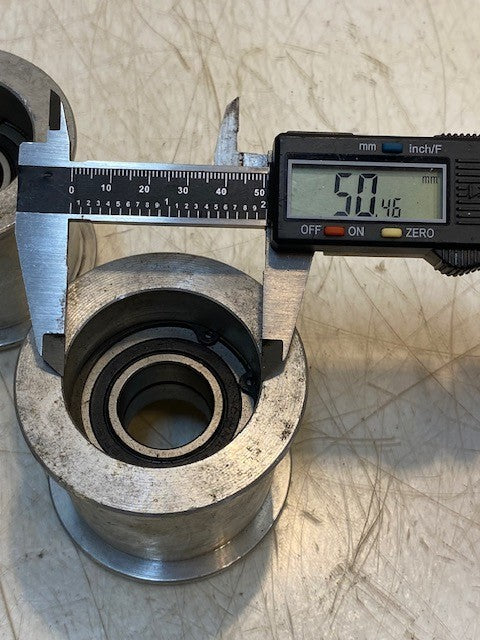 3 Quantity of Idler Pulleys with Peer 9R16 Bearings 2-3/8" L 2-7/8" Dia (3 Qty)