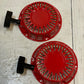 2 Pack of Red Lawn Mower Recoil Starter Assy 6-3/4" Dia 1-1/2" Height (2 Qty)