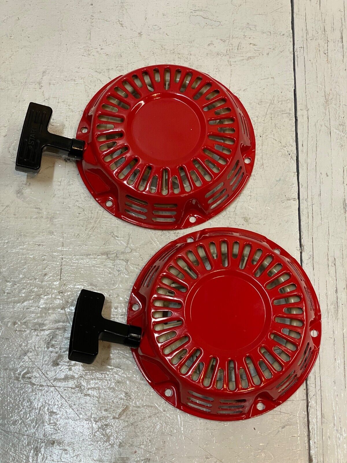 2 Pack of Red Lawn Mower Recoil Starter Assy 6-3/4" Dia 1-1/2" Height (2 Qty)