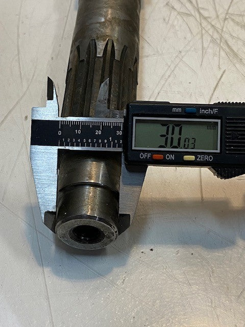 Power Take-Off Transmission Shaft 14" Long 30mm End 50mm End 15-Spline 13-Spline