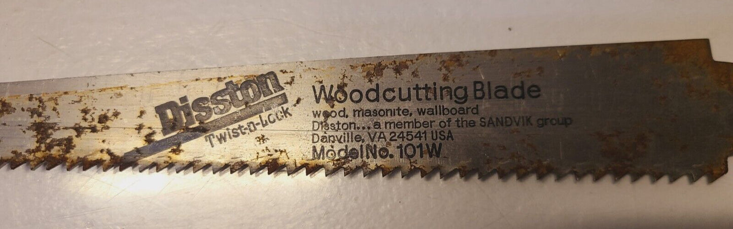 2 Qty. of Disston Woodcutting Blade Saw Blade Sharp Teeth Model # 101W (2 Qty)