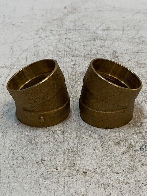 2 Qty of Nibco 2" Bronze DWV 22-1/2 Degree Elbow (2 Quantity)