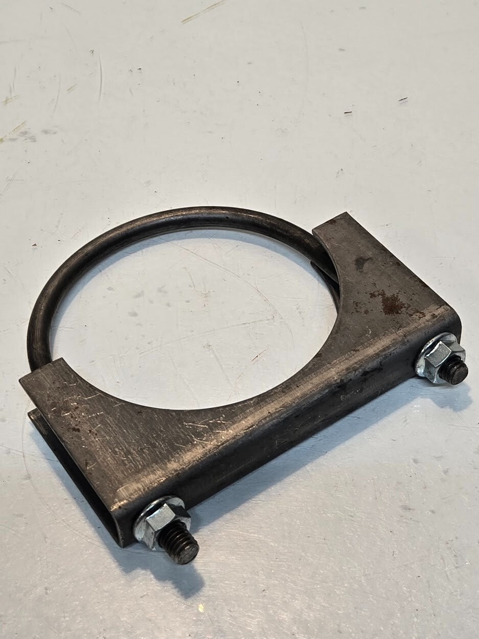 6 Quantity of 4" Exhaust Clamps 3/8" Threaded Ends 0.9lbs Each (6 Quantity)