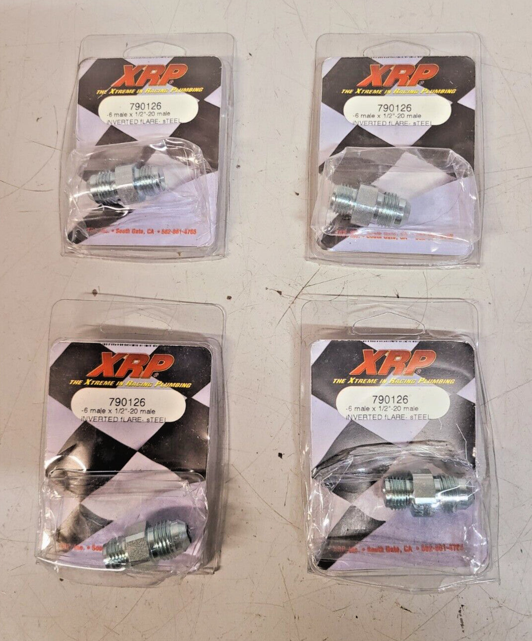 4 Quantity of XRP Fitting Adapter Natural Steel Straight Hardline 790126 (4 Qty)