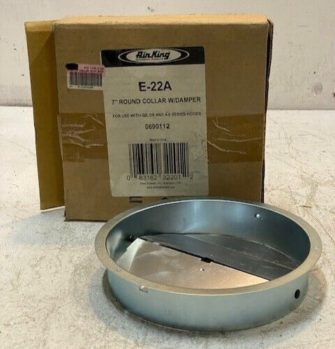 Air King E-22A 7" Round Collar w/ Damper 0690112