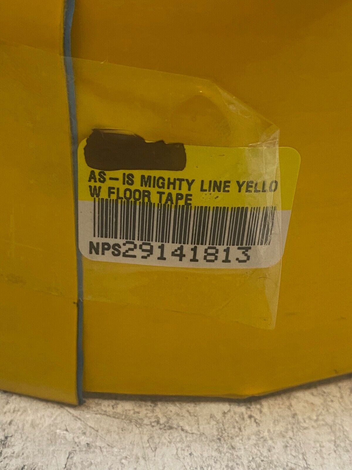 Mighty Line Yellow Safety Floor Tape 4" Thick on 3" Wheel with 10" Diameter