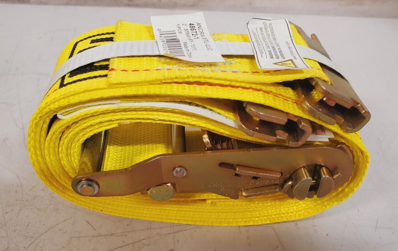 2 Quantity of Ancra 2" Ratchet Straps Assy 48672-13 | 12 Ft (2 Qty)