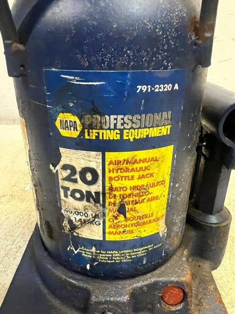 NAPA Professional 20-Ton Air Hydraulic Bottle Jack 791-2320A (No Hose or Handle)